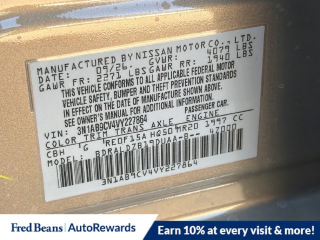 New 2027 Nissan Sentra SV w/ Floor Mat Package FWD image 24