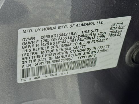 Certified 2019 Honda Pilot EX-L image 33