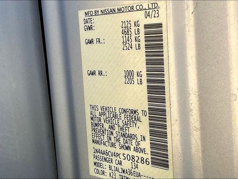 Used 2023 Nissan Maxima SV w/ Floor Mat Group image 33