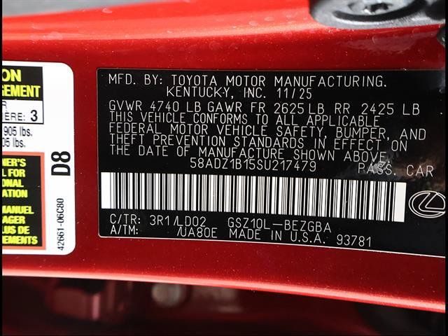 Certified 2025 Lexus ES 350 w/ Premium Package FWD image 12