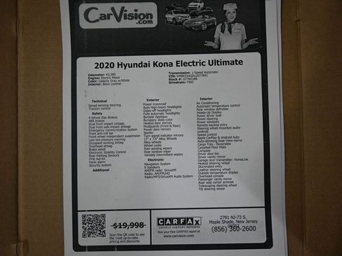 Used 2020 Hyundai Kona Ultimate w/ Cargo Package image 9