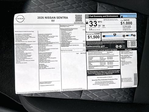 New 2026 Nissan Sentra SV image 21