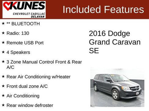 Used 2016 Dodge Grand Caravan SE w/ Quick Order Package 29E SE image 3