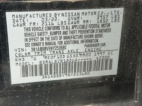 Used 2022 Nissan Sentra S FWD image 12