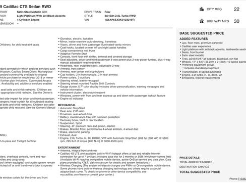 Used 2019 Cadillac CTS RWD image 4