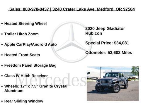 Used 2020 Jeep Gladiator Rubicon w/ LED Lighting Group AWD/4WD image 30