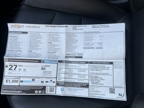 Certified 2022 Chevrolet Equinox Premier w/ LPO, Floor Liner Package image 27