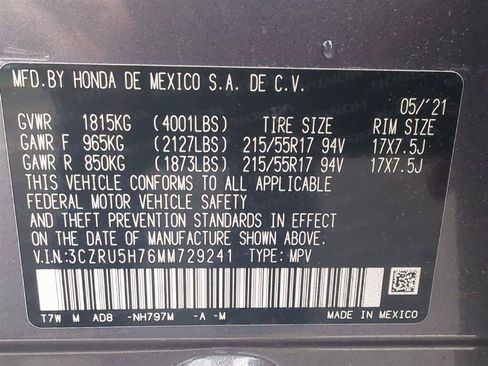 Used 2021 Honda HR-V EX-L image 6
