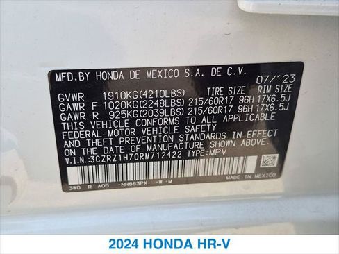 Certified 2024 Honda HR-V EX-L image 26