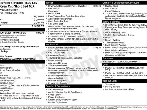 Used 2022 Chevrolet Silverado 1500 Custom w/ Safety Confidence Package image 15