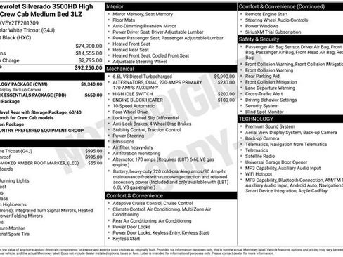 New 2026 Chevrolet Silverado 3500 High Country w/ Technology Package AWD/4WD image 28
