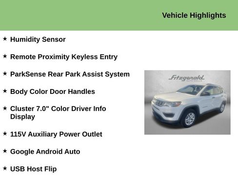 Used 2018 Jeep Compass Sport w/ Tech Group FWD image 5