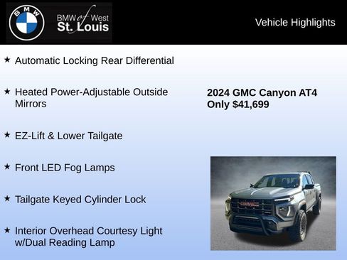 Used 2024 GMC Canyon AT4 w/ Canyon Safety Plus Package image 30
