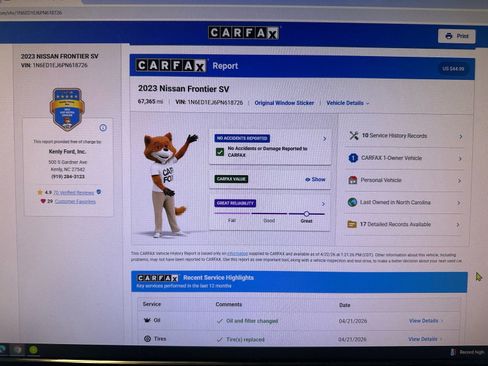 Used 2023 Nissan Frontier SV w/ Midnight Edition Package RWD image 43