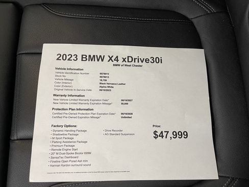 Certified 2023 BMW X4 xDrive30i w/ M Sport Package image 18