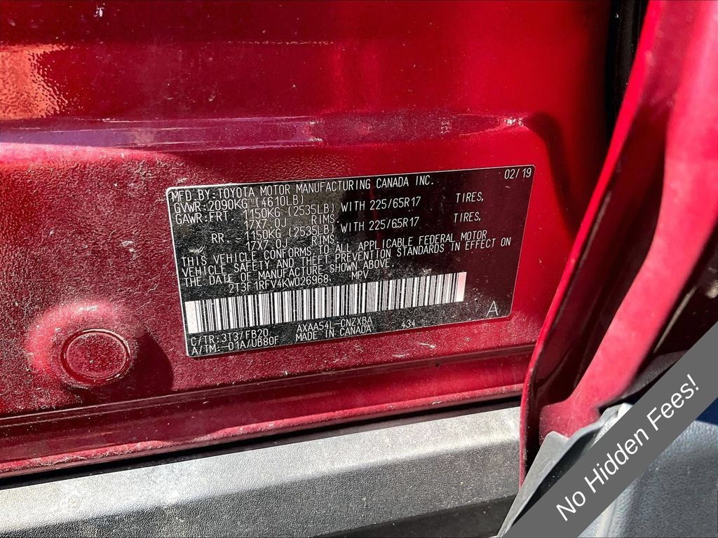 Used 2019 Toyota RAV4 LE w/ All Weather Liner Package AWD/4WD image 29