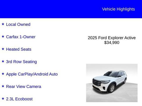 Used 2025 Ford Explorer Active RWD image 2