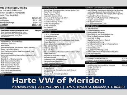 Certified 2023 Volkswagen Jetta SE w/ Panoramic Sunroof Package