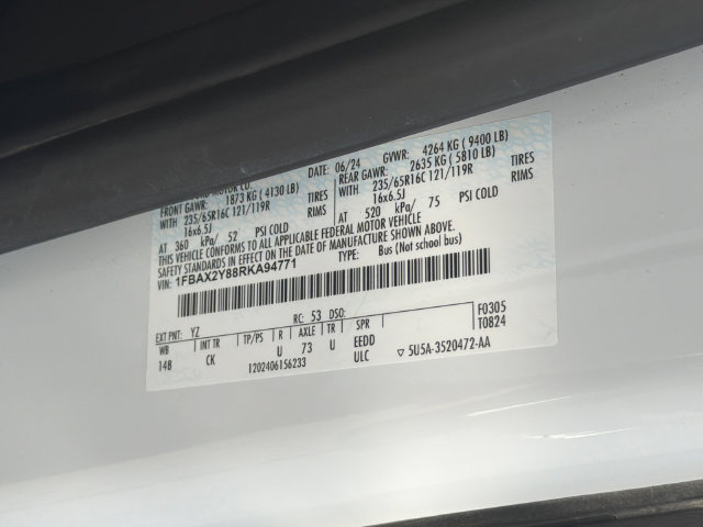 Certified 2024 Ford Transit 350 XL RWD image 30
