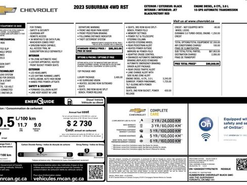 Used 2023 Chevrolet Suburban RST w/ Luxury Package AWD/4WD image 9