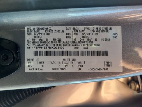 Certified 2021 Ford F150 Lariat w/ Equipment Group 502A High image 25