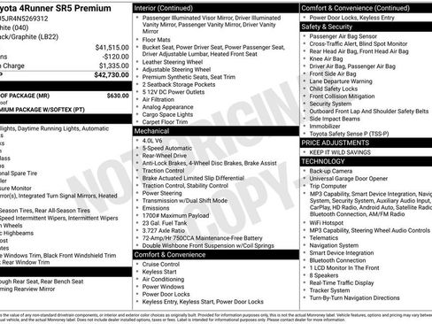 Used 2022 Toyota 4Runner SR5 Premium w/ Moonroof Package RWD image 7