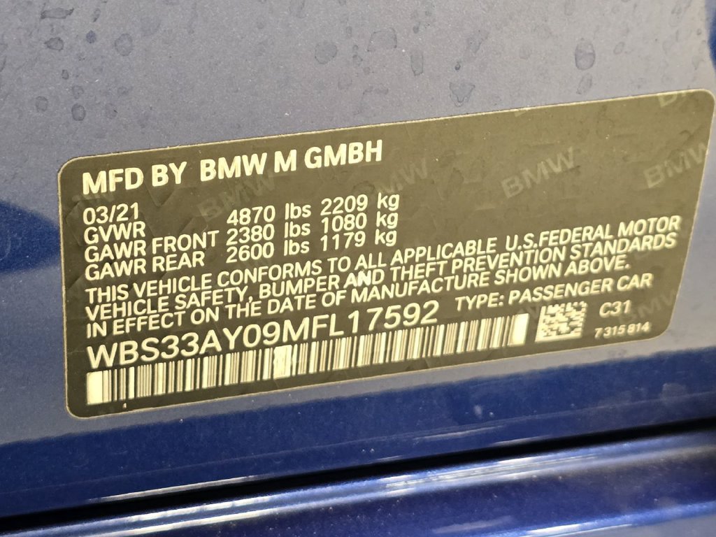 Used 2021 BMW M3 Competition w/ Executive Package RWD image 31
