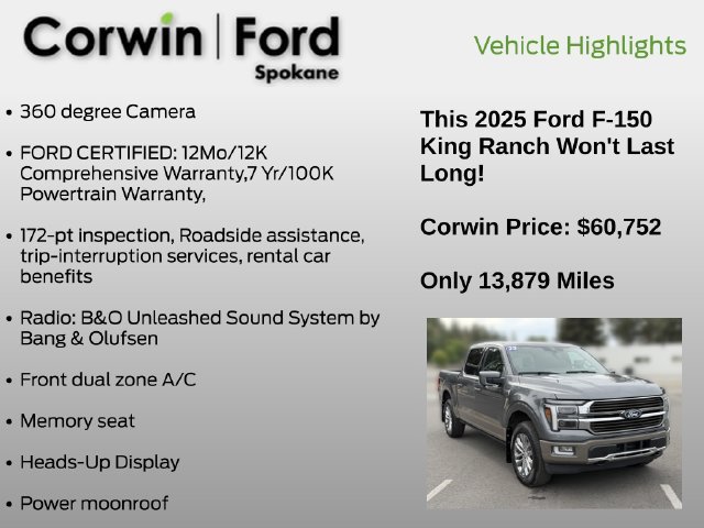 Certified 2025 Ford F150 King Ranch AWD/4WD image 7