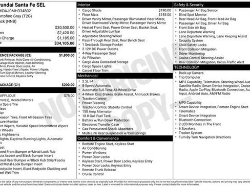 Used 2021 Hyundai Santa Fe SEL w/ Convenience Package AWD/4WD image 9