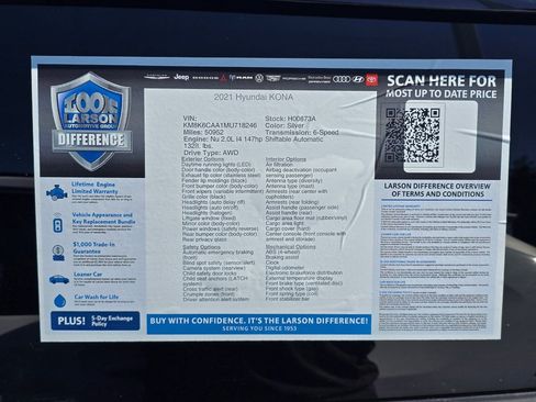 Used 2021 Hyundai Kona SEL Plus w/ Cargo Package AWD/4WD image 47