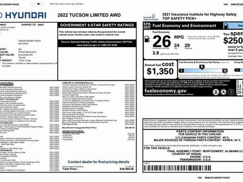 Used 2022 Hyundai Tucson Limited image 3