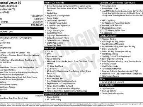 New 2026 Hyundai Venue SE image 1
