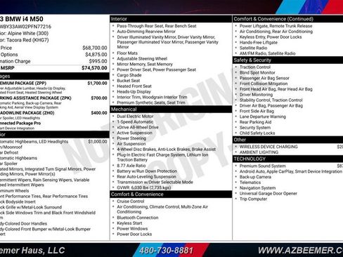 Used 2023 BMW i4 M50 w/ Premium Package AWD/4WD image 3