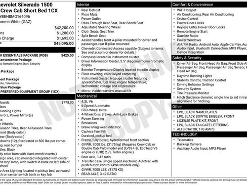 Used 2021 Chevrolet Silverado 1500 Custom w/ LPO, Dark Essentials Package image 2