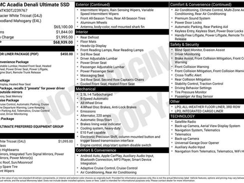 New 2026 GMC Acadia Denali Ultimate w/ LPO, Floor Liner Package image 24