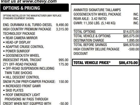 Certified 2024 Chevrolet Silverado 2500 High Country w/ High Country Premium Package AWD/4WD image 2