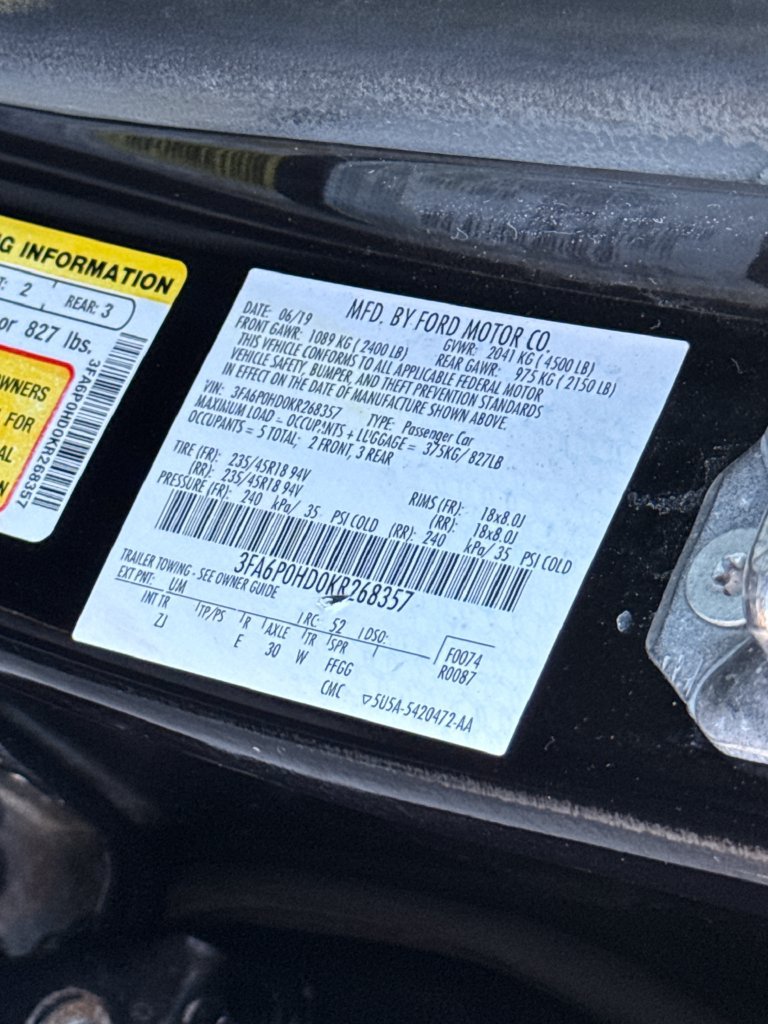 Used 2019 Ford Fusion SE w/ Equipment Group 151A FWD image 48