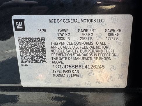 Used 2020 Chevrolet Sonic LT w/ Convenience Package FWD image 26