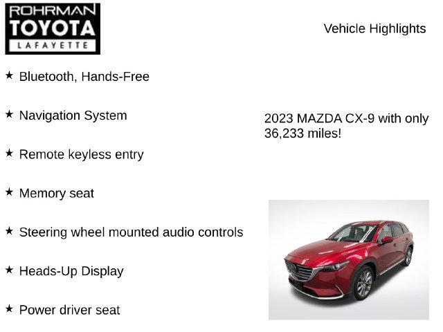 Used 2023 MAZDA CX-9 Grand Touring AWD/4WD image 7