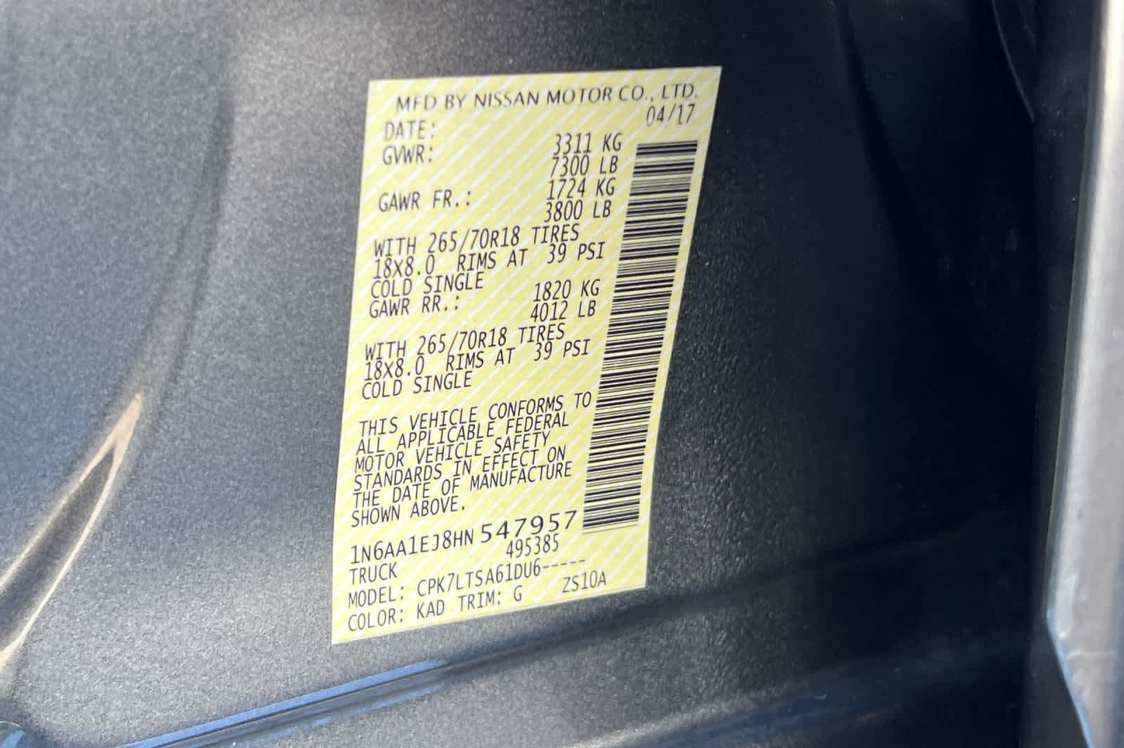 Used 2017 Nissan Titan SV AWD/4WD image 26