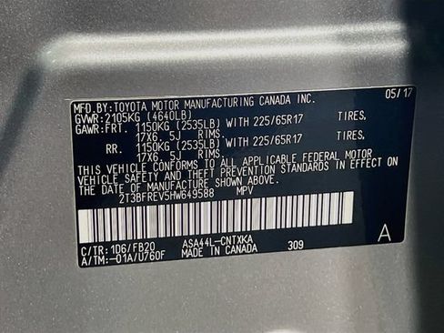 Used 2017 Toyota RAV4 LE w/ All Weather Liner Package AWD/4WD image 16