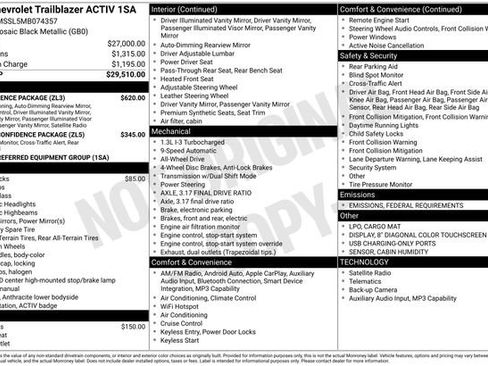 Used 2021 Chevrolet TrailBlazer ACTIV w/ Convenience Package image 2