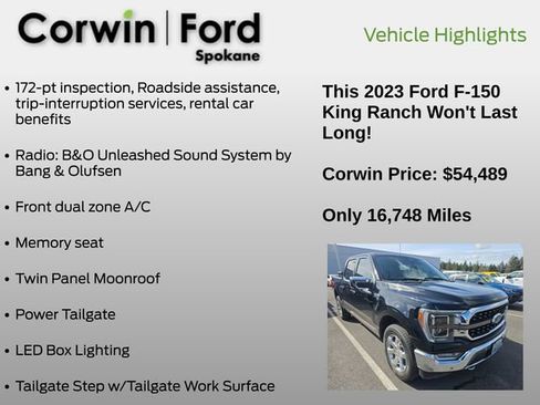 Used 2023 Ford F150 King Ranch w/ Equipment Group 601A High image 17
