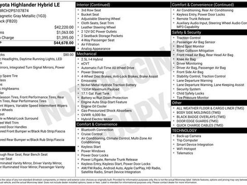 Used 2023 Toyota Highlander LE AWD/4WD image 19