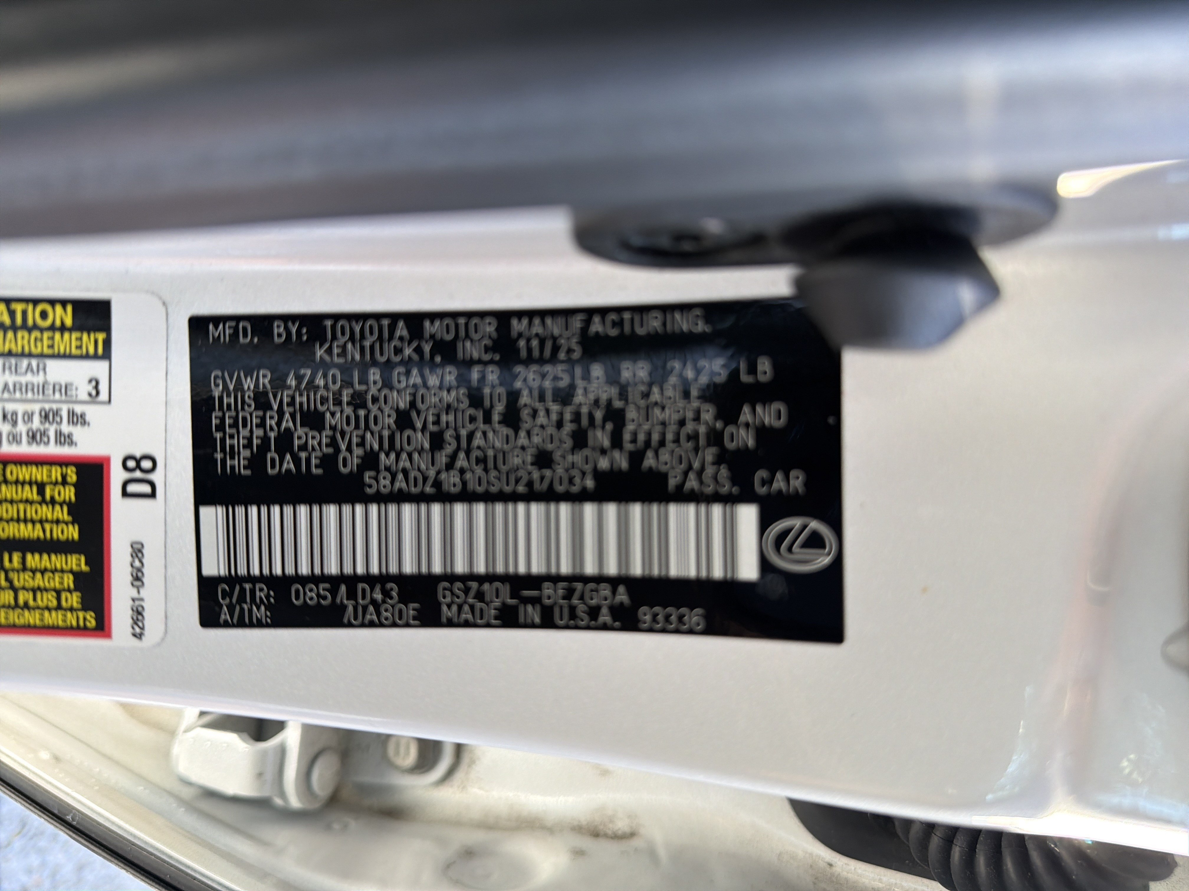 Used 2025 Lexus ES 350 w/ Premium Package FWD image 46