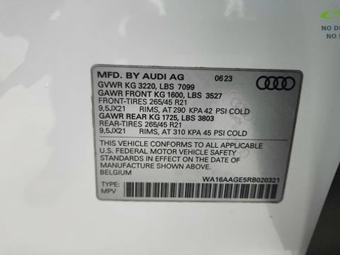 Used 2024 Audi Q8 e-tron Prestige w/ Prestige Package AWD/4WD image 64