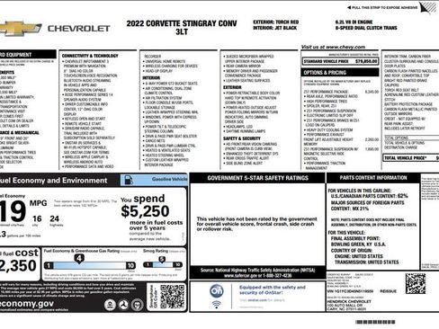 Used 2022 Chevrolet Corvette Stingray Premium Conv w/ Z51 Performance Package image 3