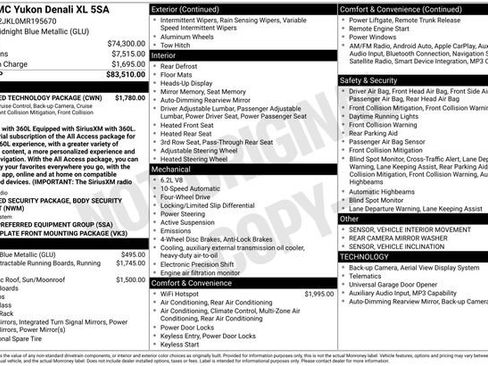 Used 2021 GMC Yukon XL Denali w/ Advanced Technology Package AWD/4WD image 11