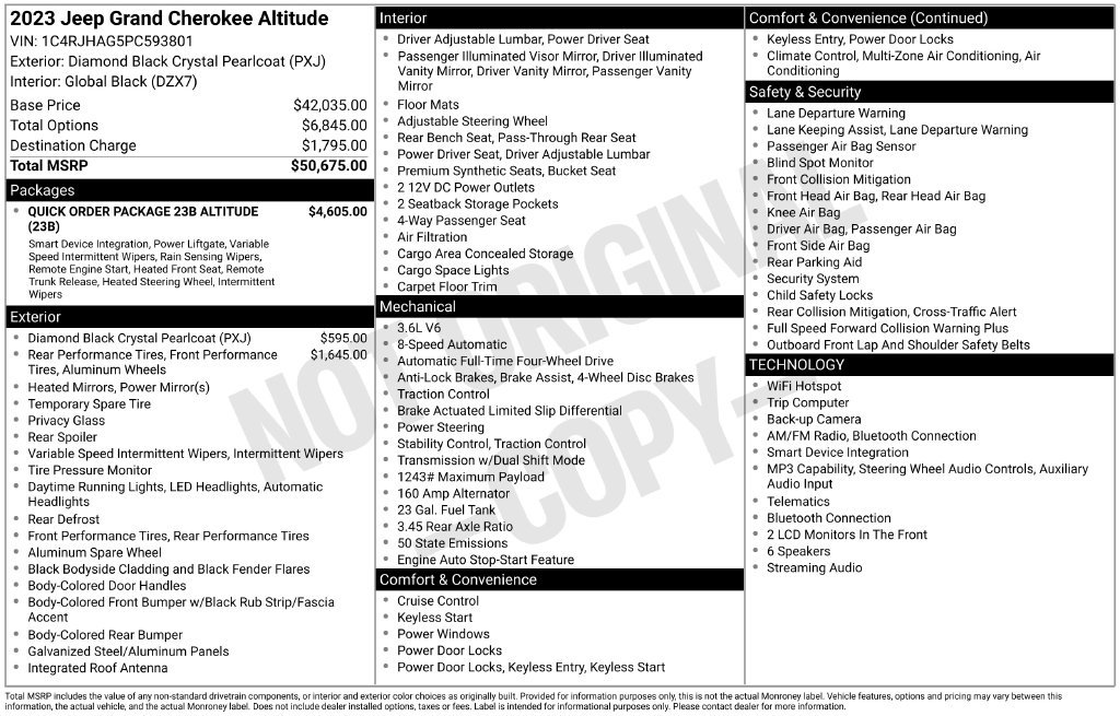 Used 2023 Jeep Grand Cherokee Altitude AWD/4WD image 38