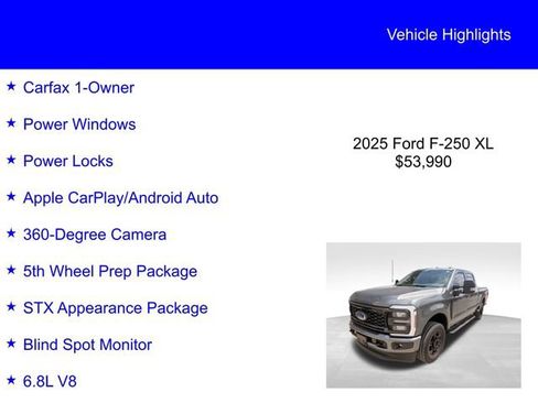 Used 2025 Ford F250 XL w/ STX Appearance Package AWD/4WD image 2
